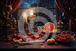 Yalda night astrology and zodiacthemed