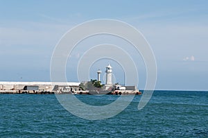 Yalta lighthouse in Black sea, Crimea