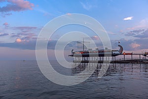 Yalta restaurant orange in the evening