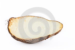 Yam isolated in white background photo