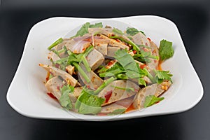 Yam moo yor, Pork Vietnamese Sausage Salad.