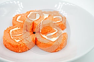 Yam roll cake