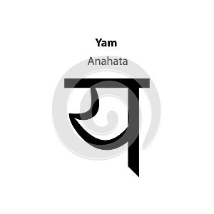 Yam yoga symbols. Hindi literature and scriptures.