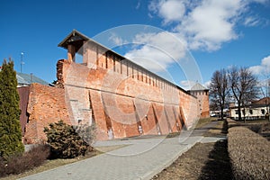 Yamskaya Troitskaya Tower And Part Of Kremlin Wall In Kolomna.