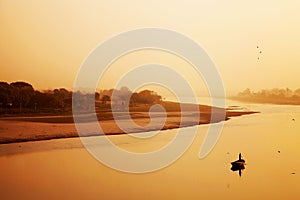 Yamuna River in India, Agra photo