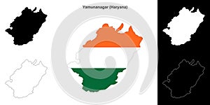 Yamunanagar outline map