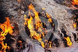 Yanar Dag natural fire in Azerbaijan