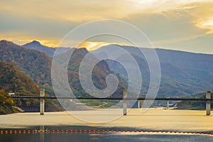 Yanba Dam and the fall of dusk