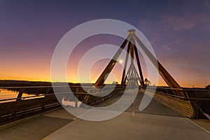 Yandhai Nepean Crossing  bridge at sunset