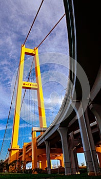 Yangsigang Yangtze River Bridge view from Hanyang District, Wuhan