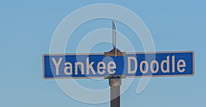 Yankee Doodle street sign in Big Water, Kane County, Utah