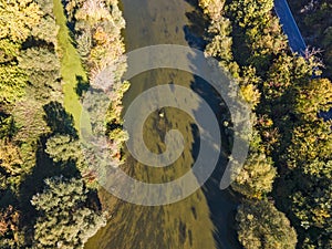 Yantra River, passing near the town of Byala, Bulgaria