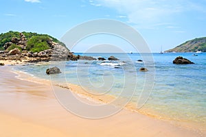 Yanui beach on a sunny day