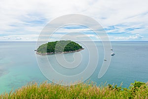 Yanui Beach from sunset viewpoint, Phuket, Thailand