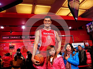 Yao Mings wax figure in Madame Tussauds