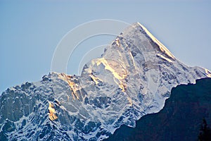 Yaomei(four) peak of the Siguniang Mountain close-up