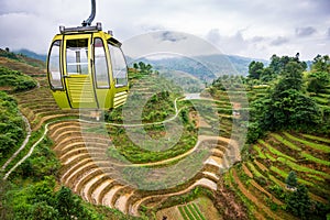 Yaoshan Mountain, Guilin, China hillside rice terraces