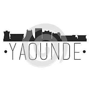 Yaounde Cameroon. City Skyline. Silhouette City. Design Vector. Famous Monuments.