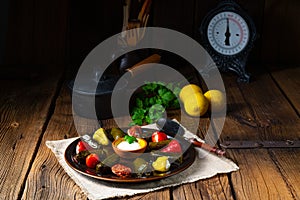 Yaprak SarmasÄ± - rustic vine leaves filled with rice