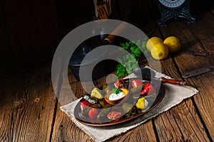 Yaprak SarmasÄ± - rustic vine leaves filled with rice