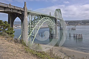 Yaquina Bay Bridge in Newport Oregon. photo