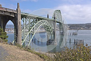 Yaquina Bay Bridge in Newport Oregon. photo