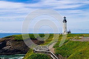 Newport, Oregon, USA, June 10, 2020, Yaquina Head Lighthouse, Yaquina Head Outstanding Natural Area.