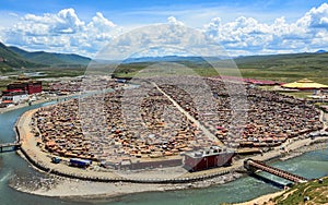 Yarchen Gar Monastery in Garze Tibetan