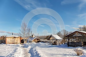 Yard on a cold winter day