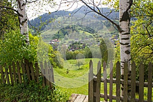 Yard of house.Carpathians