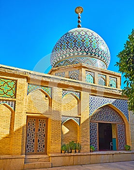 In yard of Imamzadeh Jalal Addin shrine, Nasir Ol-Molk mosque, S