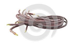 Yard long bean bean isolated on white background