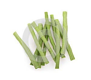 Yard long bean isolated on the white background