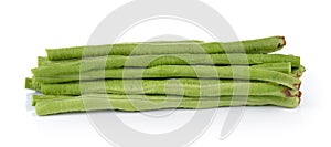 Yard Long bean on white background