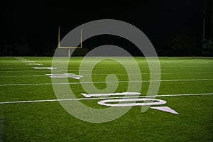 Yard Numbers and Line on American Football Field photo