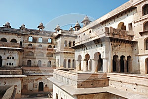 Yard of the Raj Mahal palace at Orcha ,India photo