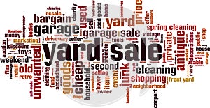 Yard sale word cloud