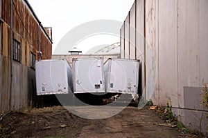 Yard for settling old company dry van trailers