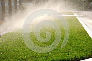 Yard water sprinkler system irrigation