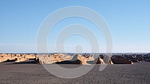 Yardang landforms near dunhuang, china