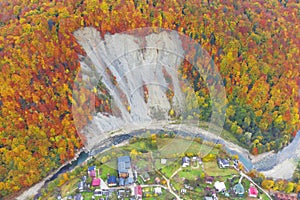 Yaremche cliff autumn