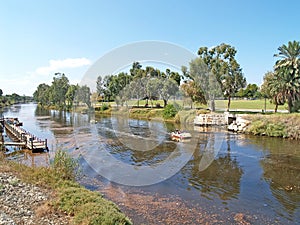 The Yarkon River in the city park. Tel Aviv, Israel