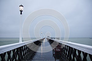 Yarmouth Pier on an October evening, Isle of Wight