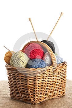 Yarn in basket