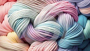 yarn for knitting multi-colored threads a lot.