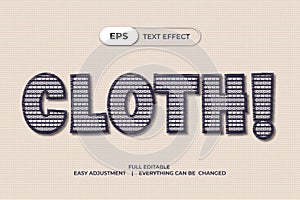 Yarn Style Vector Text Effect Editable