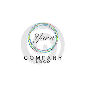 Yarn, thread logo design vector