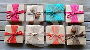 Yarn-wrapped gift tags, personalizing your presents