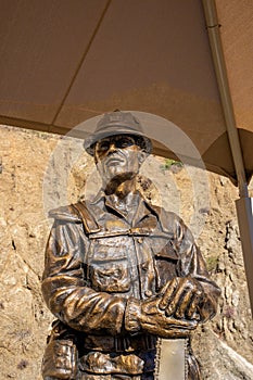 Hotshot bronze statue at Granite Mountain Hotshots Memorial State Park