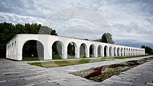 Yaroslav Court in great novgorod in cloudy day